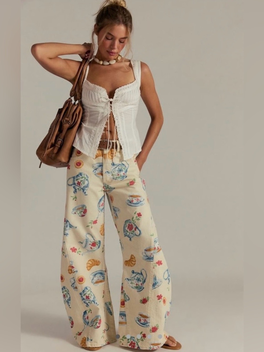 NWOT size 24 Free People Eden Printed slouch jeans